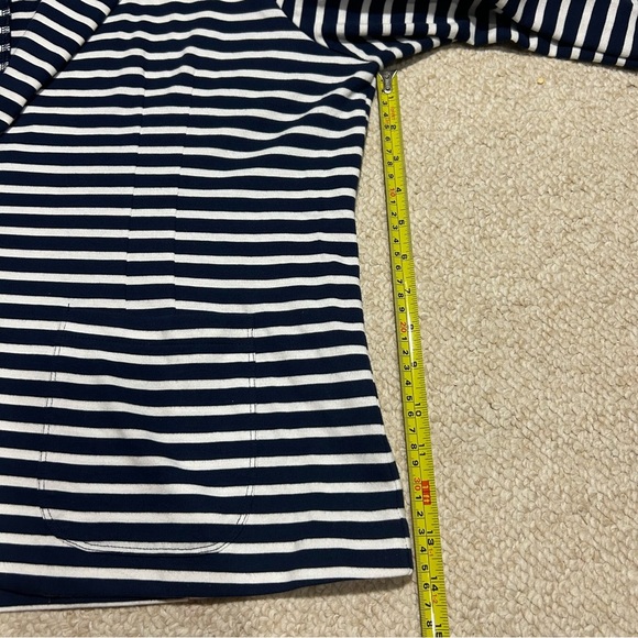 Lauren Ralph Lauren LRL Navy Striped Cotton Blazer Size XL Gold Button Details - Picture 12 of 12